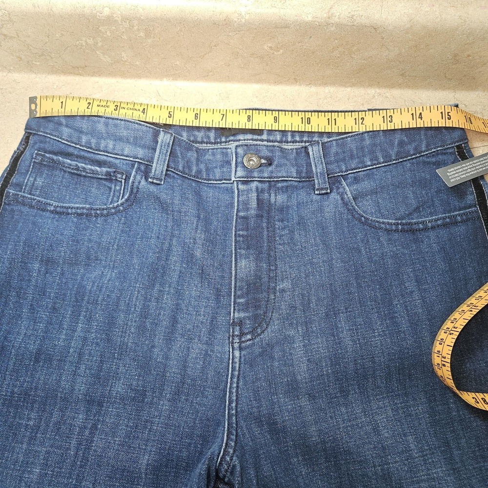 Talbots Jeans Women 10 High Waist Straight Ankle Side Stripe Njormcore Classic‎ - Picture 7 of 12